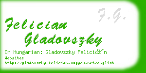 felician gladovszky business card